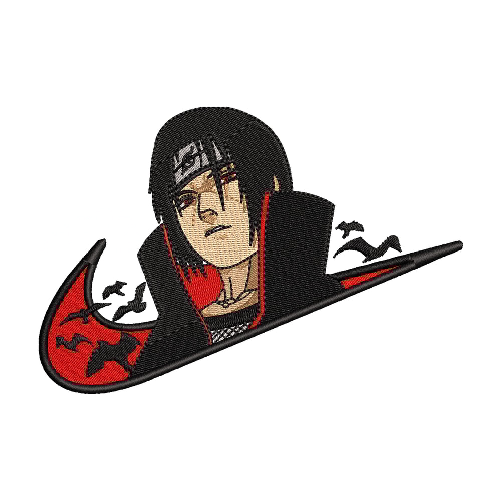 Nike x Itachi V2 embroidery design, Naruto embroidery, Nike design, anime design, anime shirt, Digital download.jpg