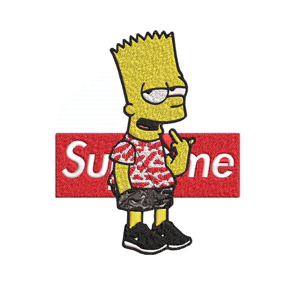 Simpson Supreme Embroidery design, Simpson Embroidery, cartoon design, Embroidery File, cartoon shirt, Instant download..jpg