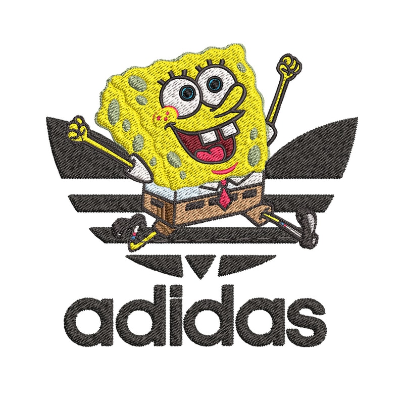 Spongebob adidas Embroidery Design, Adidas Embroidery, Embroidery File, Brand Embroidery, Logo shirt, Digital download.jpg