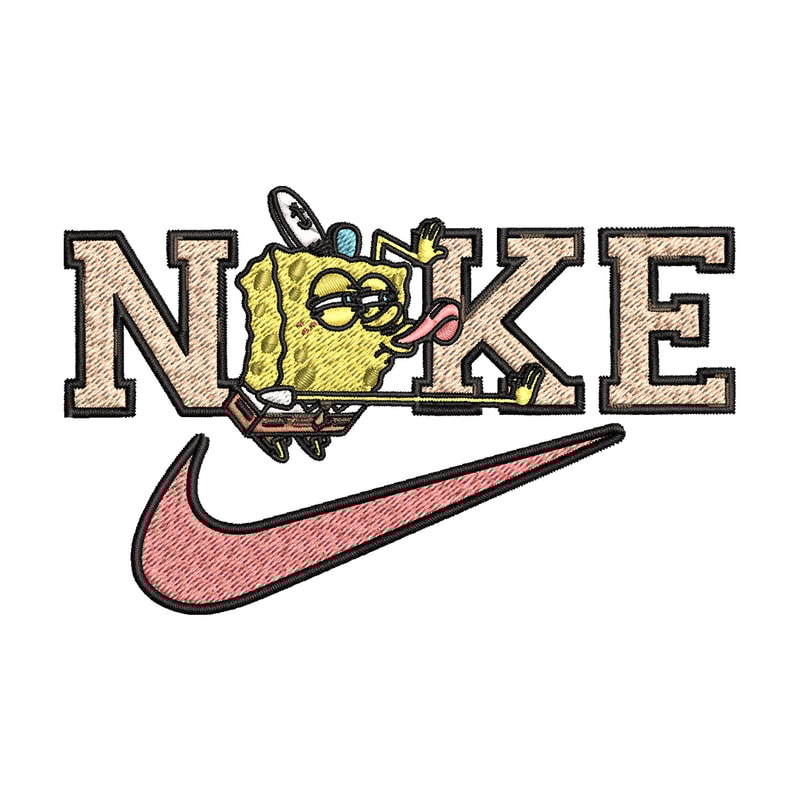 Spongebob x nike Embroidery Design, Nike Embroidery, Brand Embroidery, Embroidery File, Logo shirt, Digital download.jpg