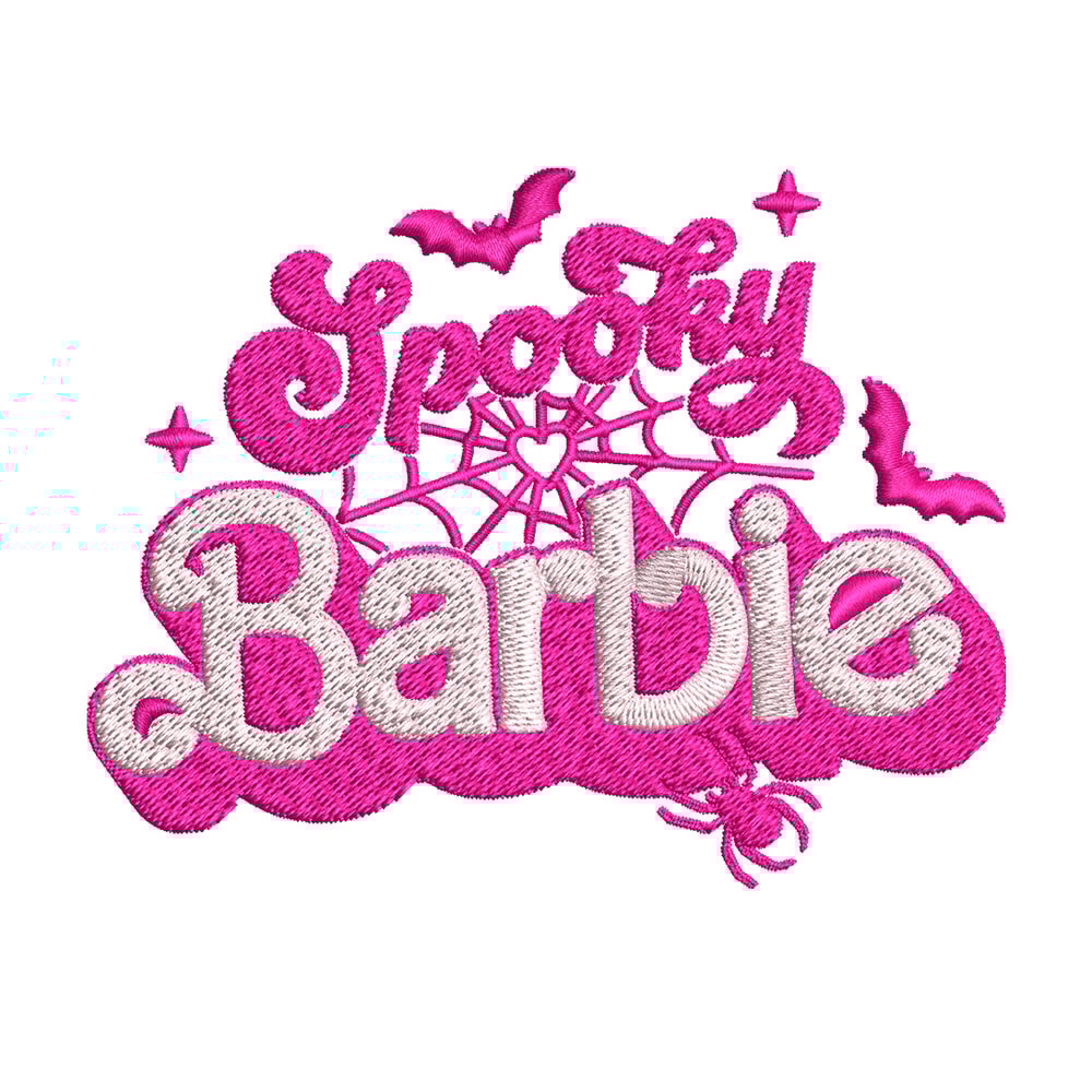 Spooky Barbie Embroidery design, Spooky Barbie Embroidery, Embroidery File, logo design, logo shirt, Digital download..jpg