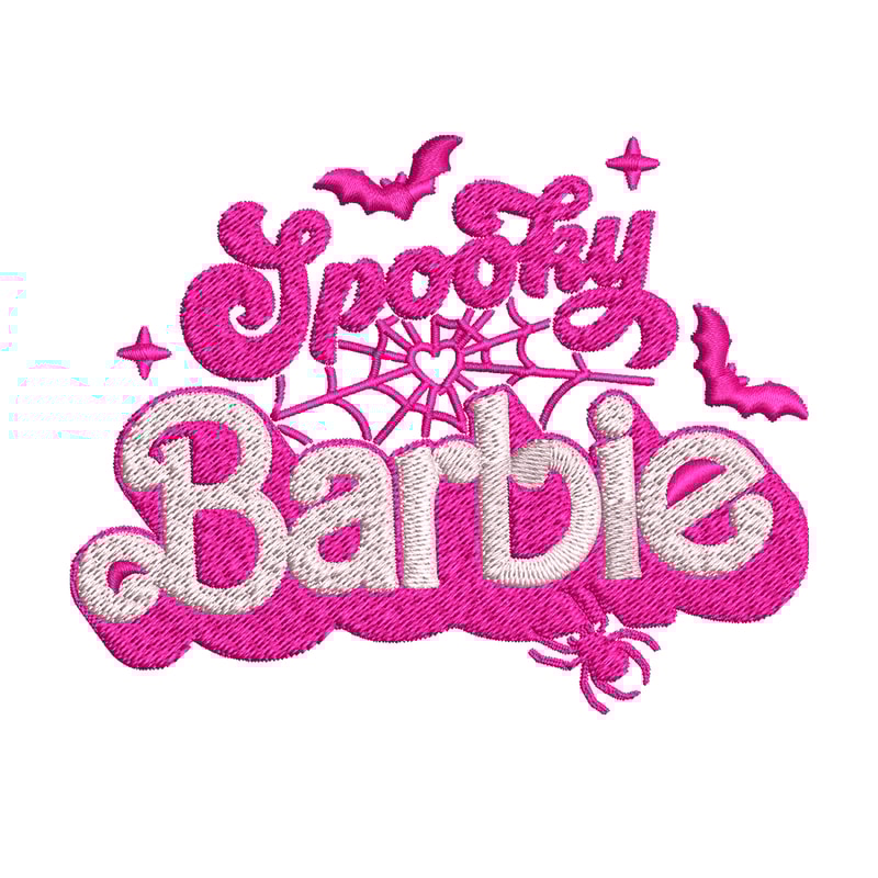 Spooky Barbie Embroidery design, Spooky Barbie Embroidery, Embroidery File, logo design, logo shirt, Digital download..jpg