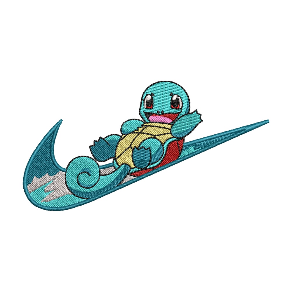 Squirtle Nike embroidery design, Pokemon embroidery, embroidery file, anime design, anime shirt, Digital download.jpg