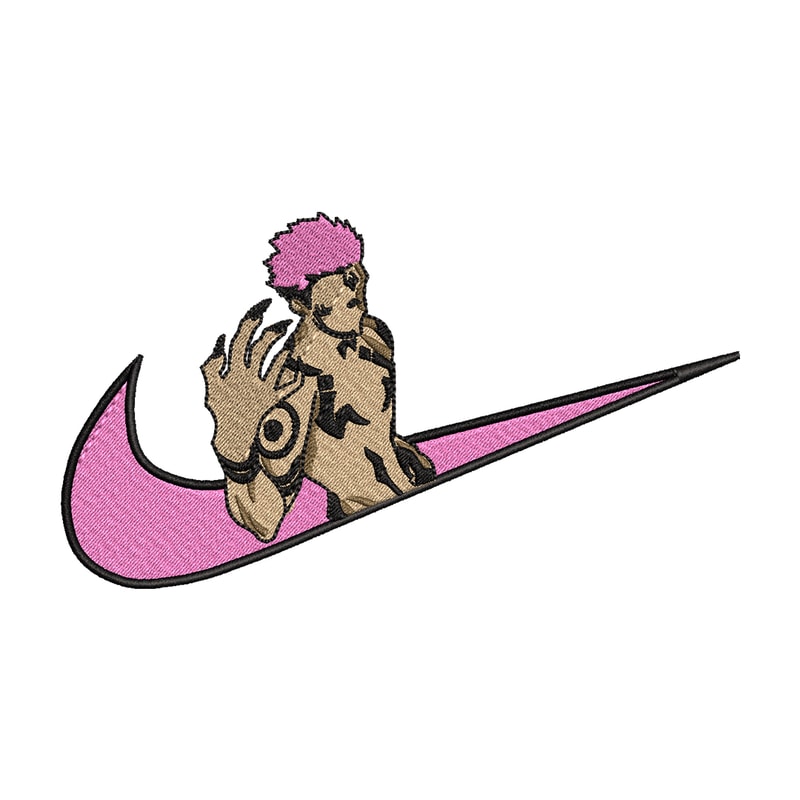 Sukuna Nike embroidery design, Jujutsu kaisen embroidery, Nike design, anime design, anime shirt, Digital download.jpg