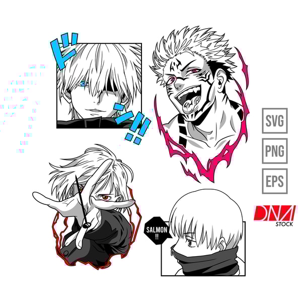 Gojo svg, Sukuna svg, Nobara svg, Jujutsu Kaisen svg, Anime | Inspire ...