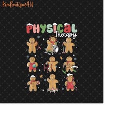 physical therapy christmas png, physical therapy gingerbread png, pt christmas png, physical therapist png, pt squad png