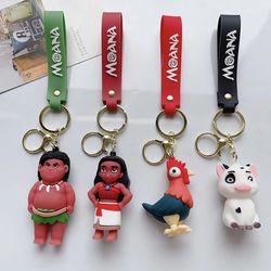 Disney Moana Movie Figure Figure Keychain for Women Men Fans Backpack Bag Car Accessories Gifts Collection