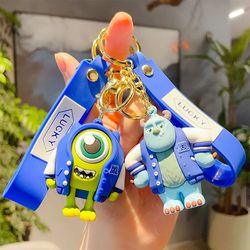 Cute Cartoon Disney Monsters University Mike James Keychain Car Bag Pendant Keyring Gift for Kids Friends Accessories Wh