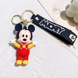 lovely Minnie Mouse Keychain Silicone for Bag Daisy Duck Mickey Keychain Accessories Key Ring Pendant Accessory Birthday