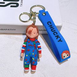 Creative Horror Movie Keychain Cartoon Chucky Doll Pendant Key Chains Bag Car Keyring Llaveros Punk Jewelry Gifts