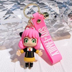 Anime SPY X Family Keychain Silicone Cartoon Loyor Anya Year Character Keychain Metal Bracelet Keychain Jewelry Gift Pro