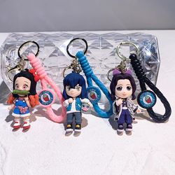 Ghost Extinguished Blade Anime Peripheral Doll Keychain Creative Trend Dumb Girl Heart Key Ring Student Bag PendantGiftW