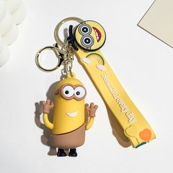 New Guard Minions cartoon key chain Minions personality bag pendant car key chain