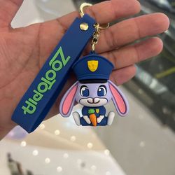 Disney Movie Zootopia Keychain Judy Nick Cartoon Cute Keyring Gifts for Fans