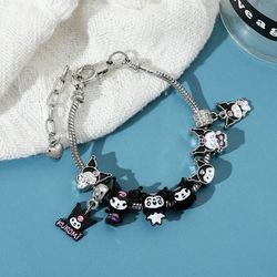 Anime Charms Bracelets Cartoon Figure Pendant Hand Chains Cute Beads Diy Bangles for Women Fashion Jewelry Gifts