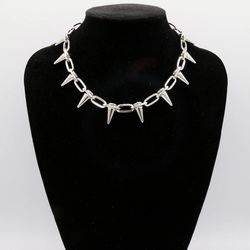 New Rivets Chokers Punk Goth Handmade CCB Material Choker Necklace Spike Rivet Necklace Rock Gothic Chokers