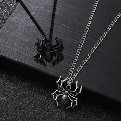 Punk Spider Necklace for Women Men Vintage Simulated Insect Charm Street Style Choker Necklace DIY Jewelry Party Gifts 2