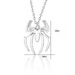 Hip Hop Spider Pendant Chain Necklaces For Men Gothic Neck Chains Man Necklace Punk Insect Vintage Necklace Men Streetwe