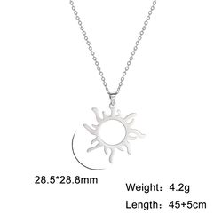 Skyrim Sun Totem Pendant Necklace Women Stainless Steel Gold Color Beads Chain Choker Punk Summer Jewelry Birthday Gift
