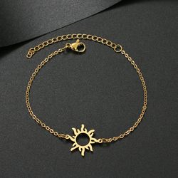 Stainless Steel Bracelets Hot Selling Sun Totem Fashion Chain Charm Bracelet For Women Jewelry Party Wedding Friends Bes