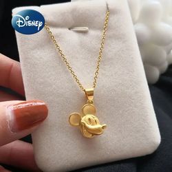 Disney2024 New Fashion Women's Necklace Luxury Brand Women's Pendant Necklace Cartoon Cute Mickey Necklace Couple Gift