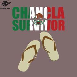 chancla survivor mexican flag latino hispanic taco png design
