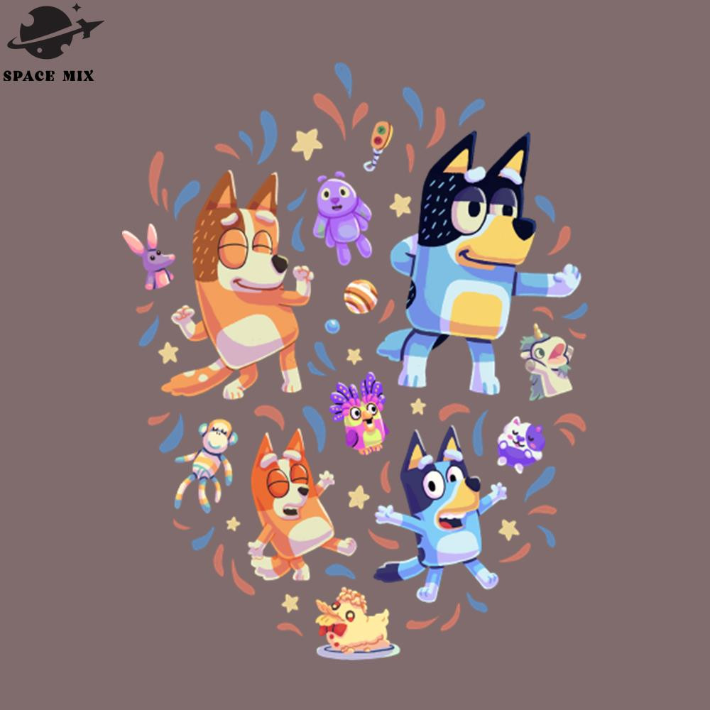 SM2212232515-Dance Mode Bluey Bingo Bandit Chilli PNG Design.jpg