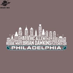 hiladelphia football team all time legends hiladelphia city skyline png design