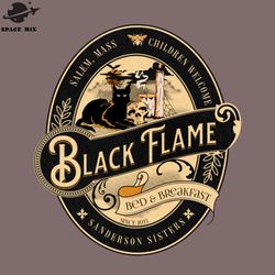 sanderson sisters black flame bed breakfast png design