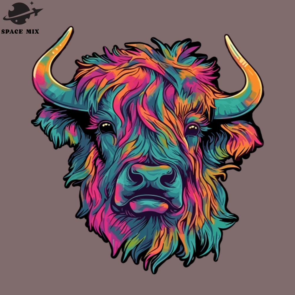 SM2212239382-Scottish Hairy Highland Cow Colourful PNG Design.jpg