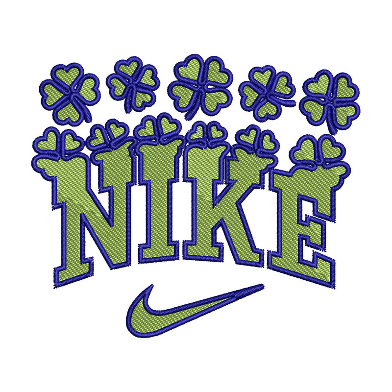 Nike flower green embroidery design, Flower embroidery, Nike design, Embroidery shirt, Embroidery file, Digital download.jpg