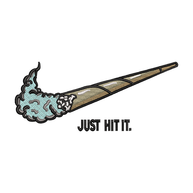 Nike just hit it embroidery design, Smoke embroidery, Nike design, Embroidery shirt, Embroidery file, Digital download.jpg