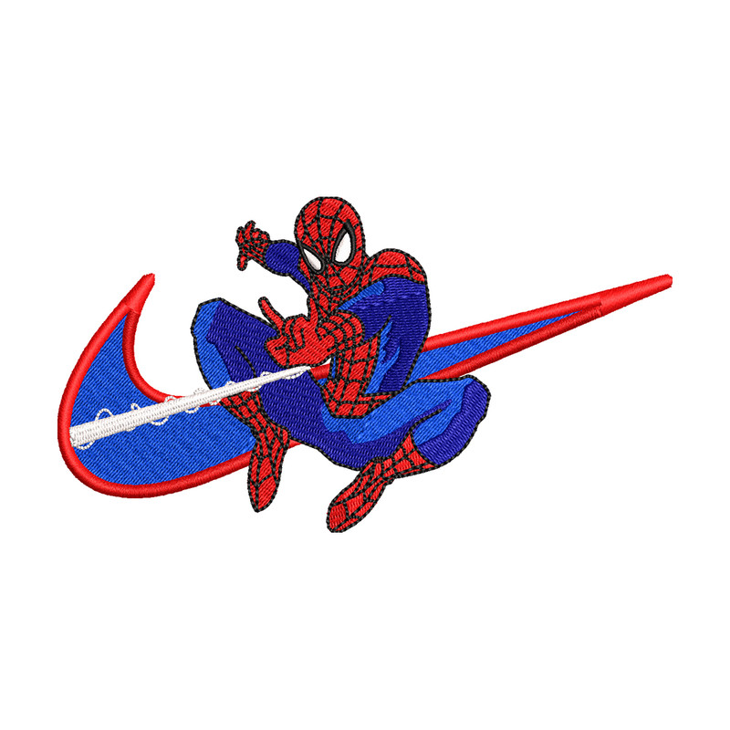 spaiderman Nike Logo embroidery design, spaiderman embroidery, Nike design, Logo shirt, digital download.jpg
