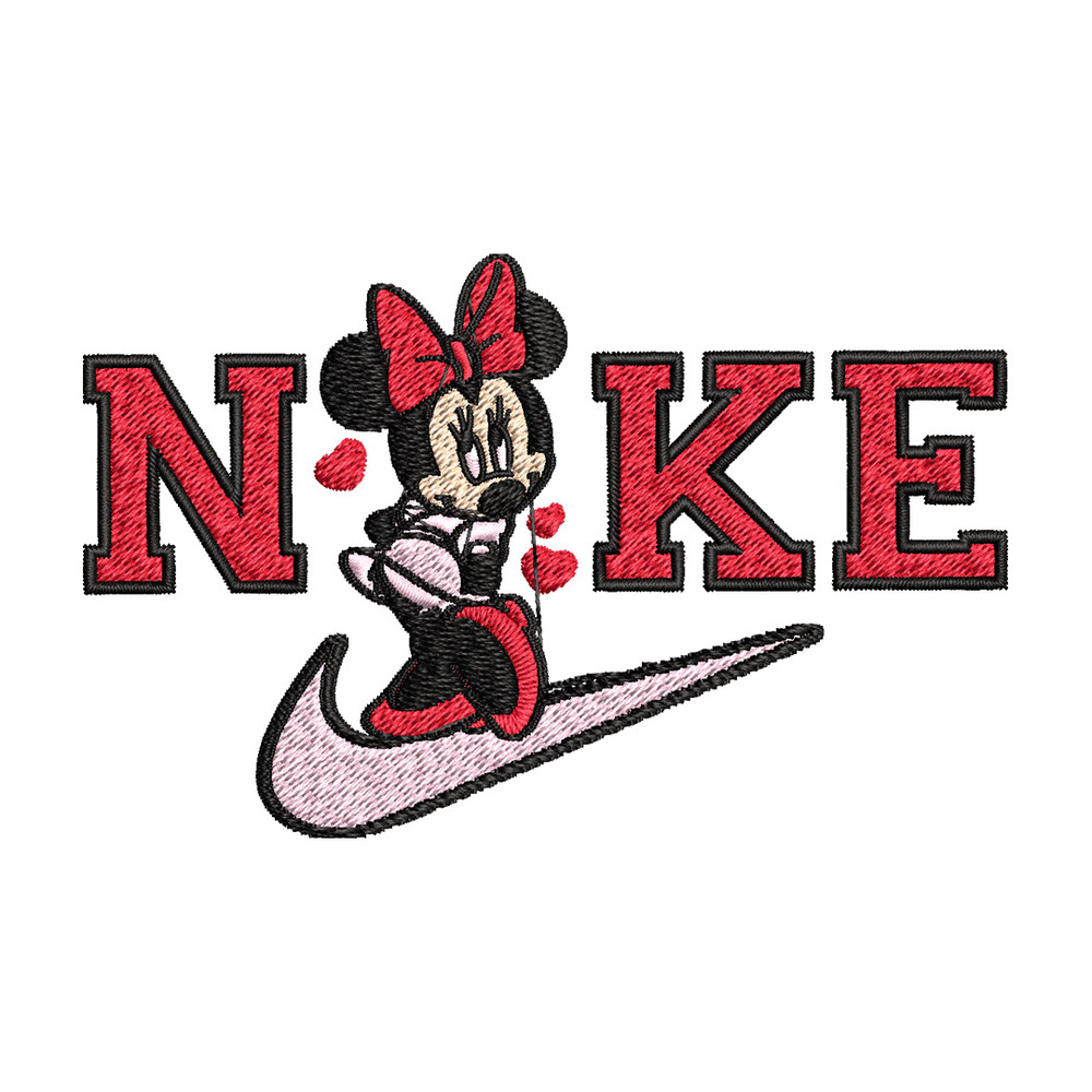 Nike red minnie Embroidery Design, Brand Embroidery, Nike Embroidery, Embroidery File, Logo shirt, Digital download.jpg