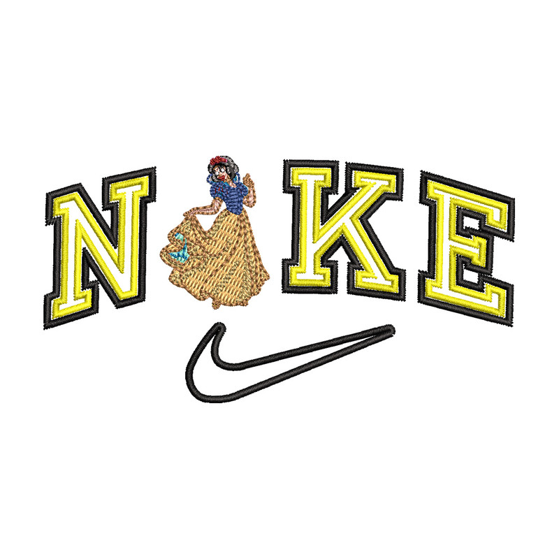 Nike snow white embroidery design, Disney embroidery, Nike design, Embroidery shirt, Embroidery file,Digital download.jpg