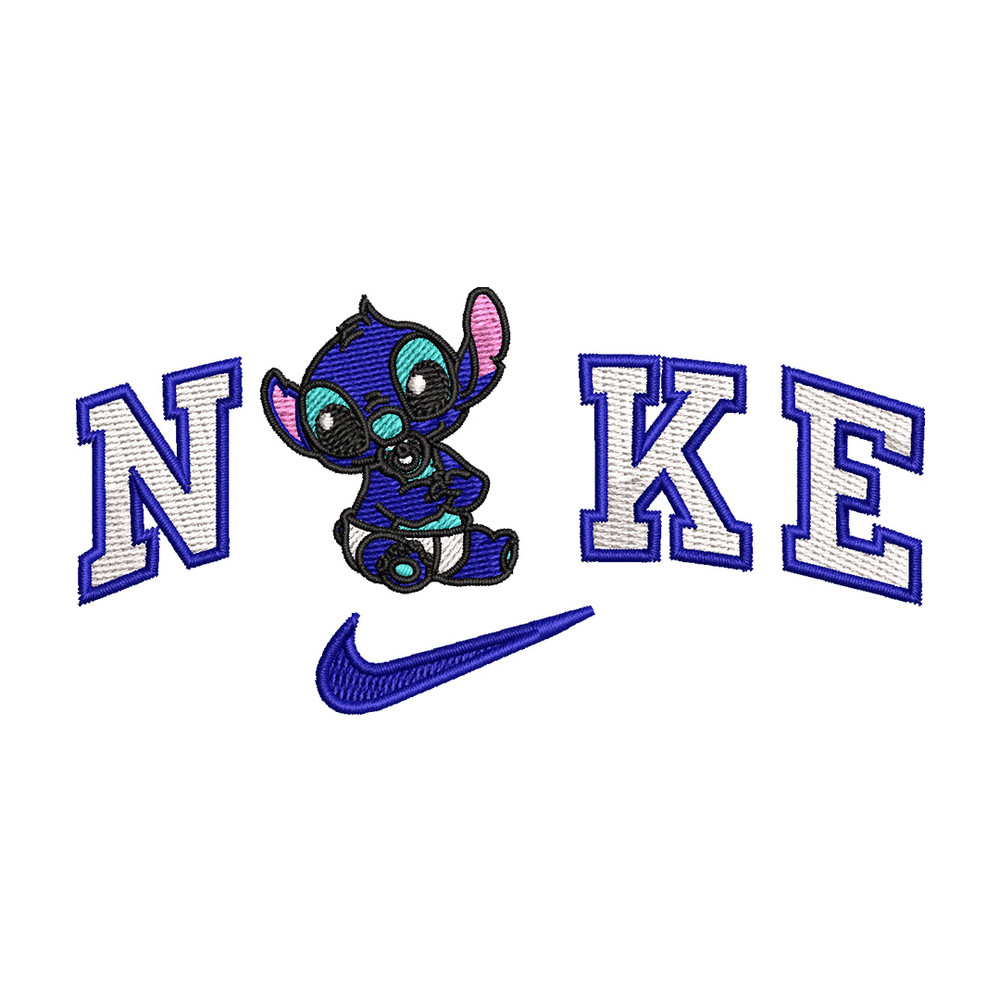 Nike stitch baby embroidery design, Stitch embroidery, Nike design, Embroidery file,Embroidery shirt, Digital download.jpg