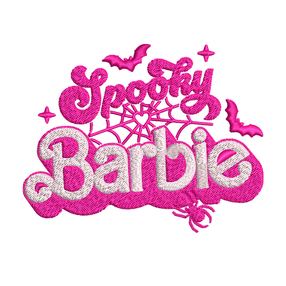 Spooky Barbie Embroidery design, Spooky Barbie Embroidery, Embroidery File, logo design, logo shirt, Digital download..jpg