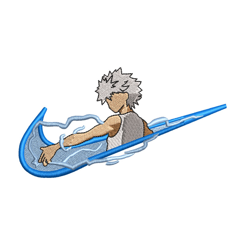 Killua Zoldyck Nike embroidery design, Hunter x hunter embroidery, Nike design, anime design, Digital download.jpg