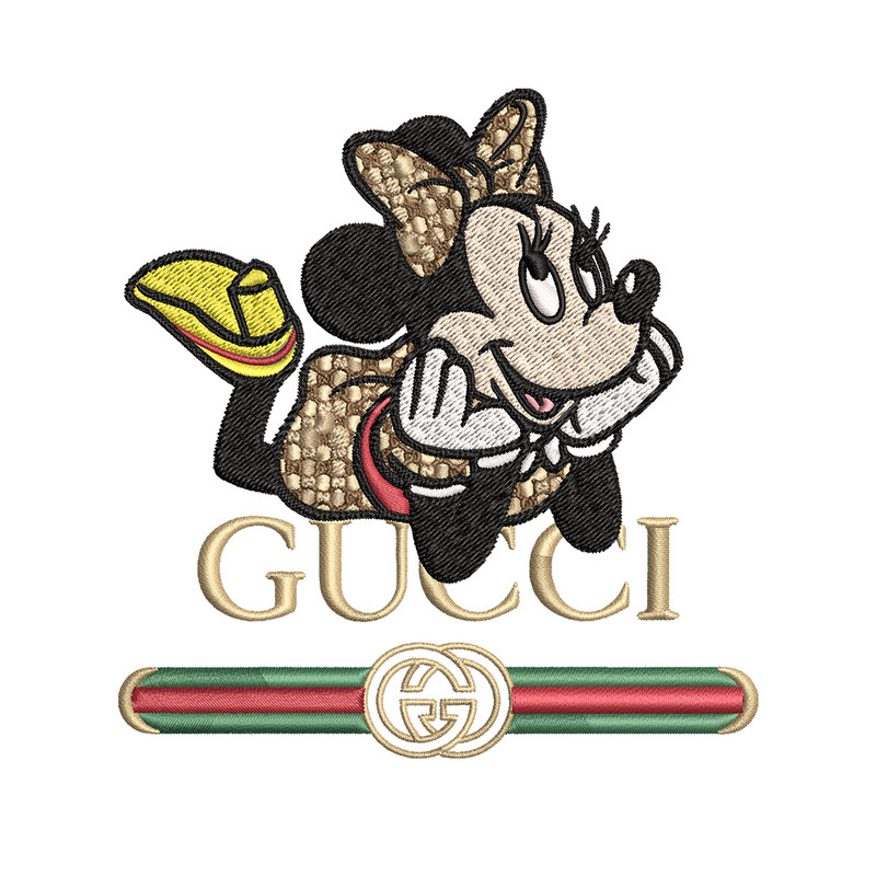 Minnie smile gucci Embroidery Design, Gucci Embroidery, Brand Embroidery, Logo shirt, Embroidery File, Digital download.jpg