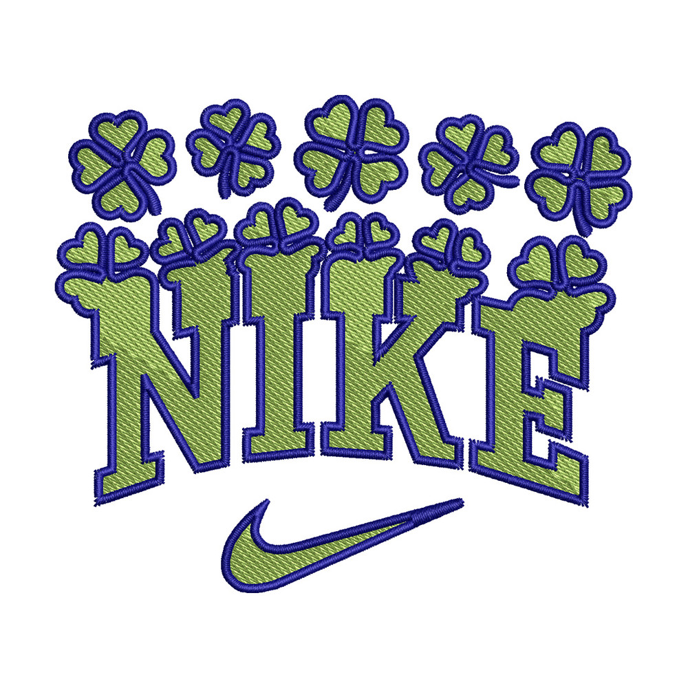 Nike flower green embroidery design, Flower embroidery, Nike design, Embroidery shirt, Embroidery file, Digital download.jpg