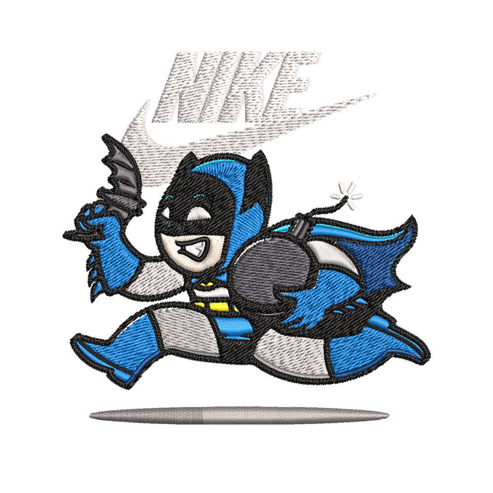 Nike Funny Batman Embroidery design, Batman cartoon Embroidery, Nike design, Embroidery file, Instant download..jpg