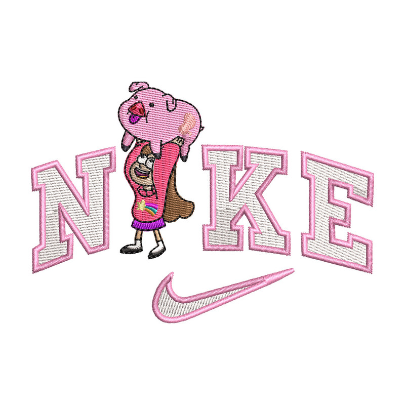 Nike girl pig embroidery design, Nike embroidery, Nike design, Embroidery shirt, Embroidery file,Digital download.jpg
