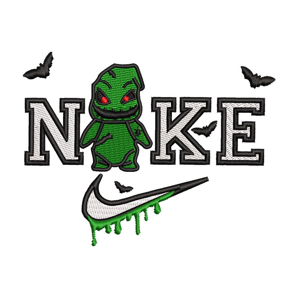 Nike oogie boogie embroidery design, Horror embroidery, Nike design, Embroidery shirt, Embroidery file, Digital download.jpg