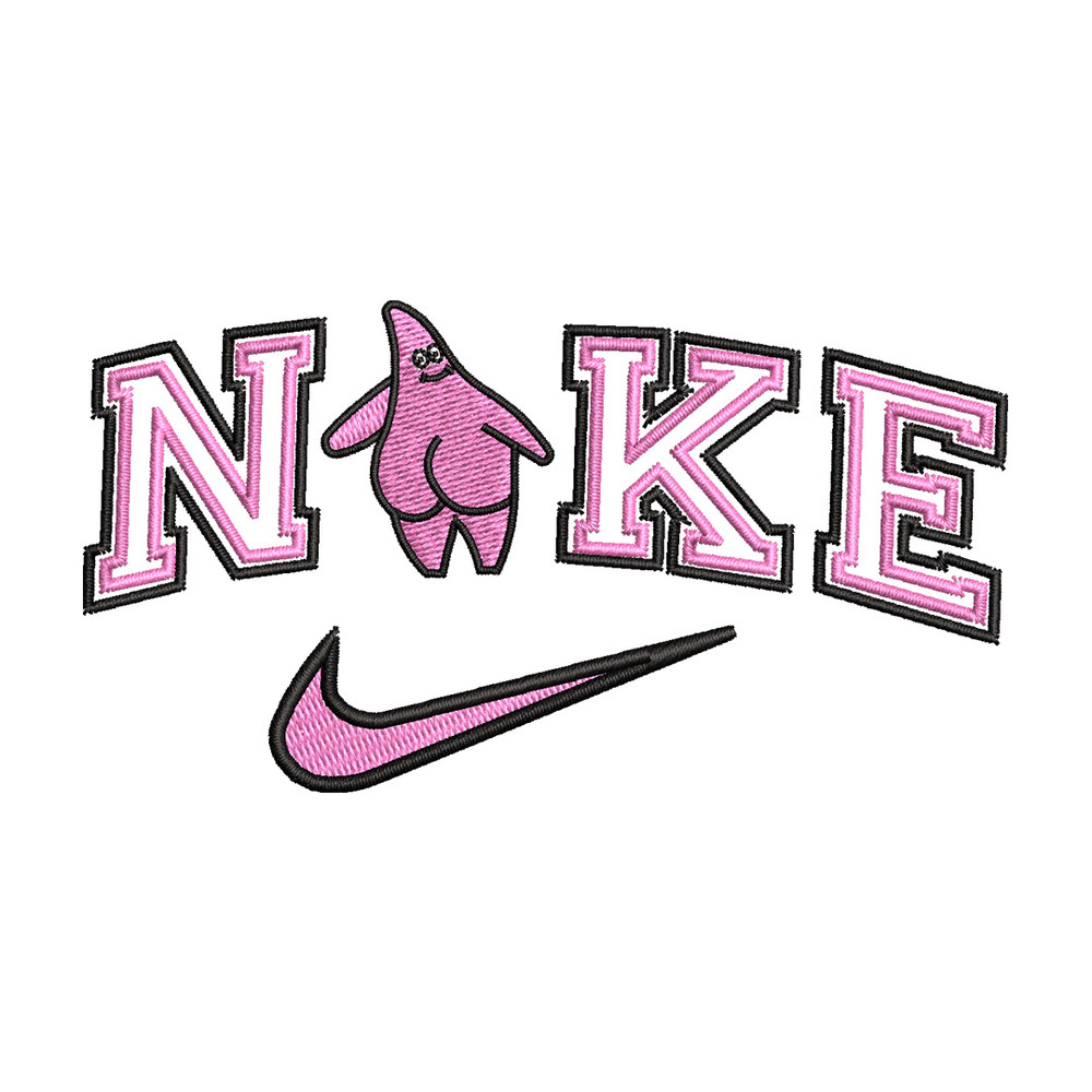 Nike patrick embroidery design, Spongebob embroidery, Nike design, Embroidery file, Embroidery shirt, Digital download.jpg