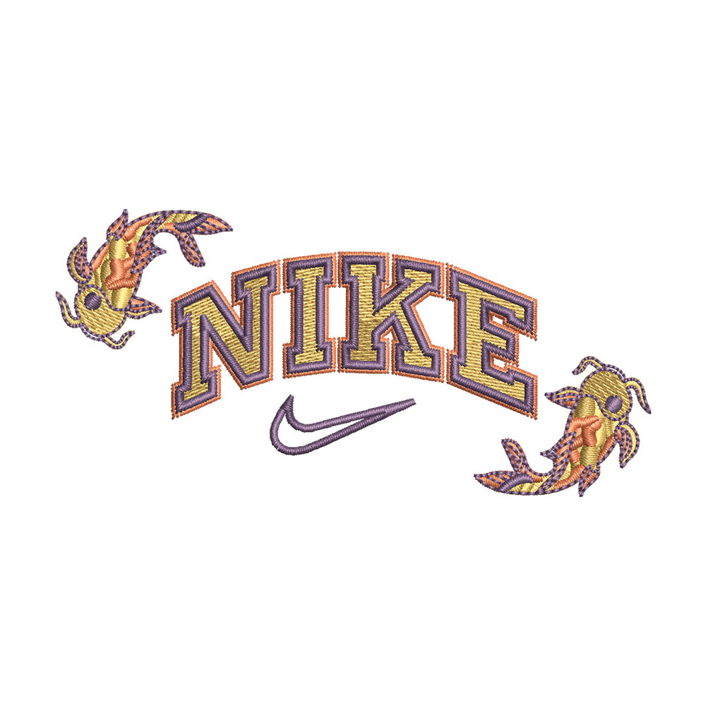 Nike x fish embroidery design, Fish embroidery, Nike design, Embroidery shirt, Embroidery file,Digital download.jpg