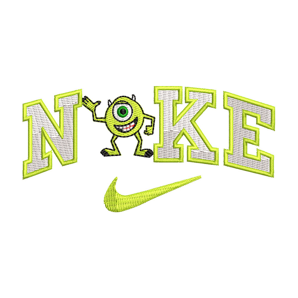 Nike x mike embroidery design, Disney embroidery, Nike design, Embroidery shirt, Embroidery file, Digital download.jpg