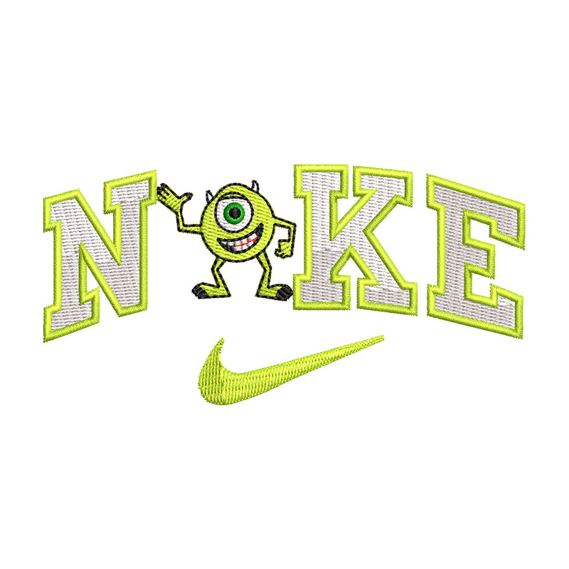 Nike x mike embroidery design, Disney embroidery, Nike design, Embroidery shirt, Embroidery file, Digital download.jpg