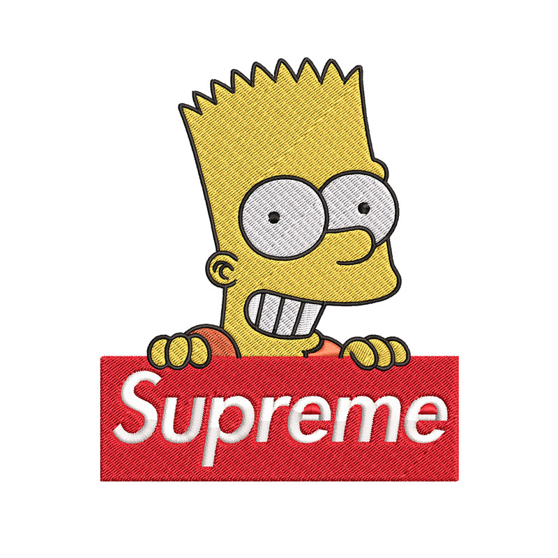 Simpson Supreme Embroidery design, Simpson Embroidery, cartoon design, Embroidery File, logo shirt, Instant download..jpg