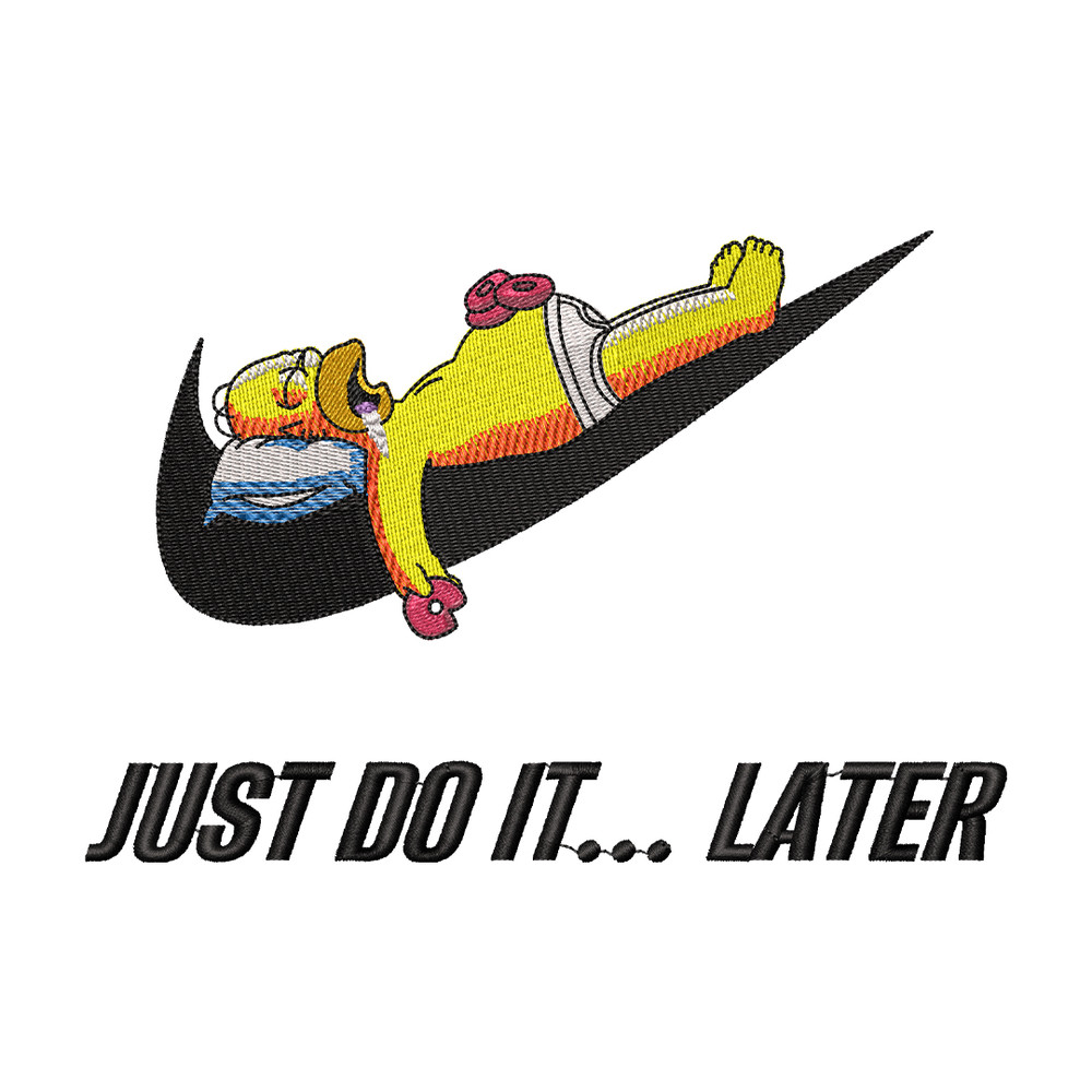 Swoosh Homer embroidery design, The Simpsons embroidery, Nike design, cartoon design, cartoon shirt, Digital download.jpg