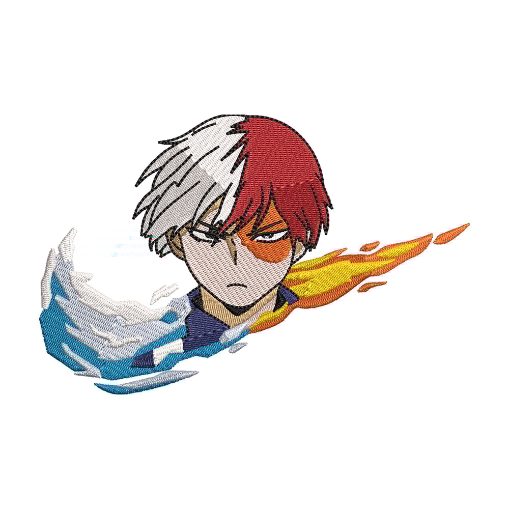 Nike x Todoroki embroidery design, My hero academia embroidery, Nike design, anime design, anime shirt, Digital download.jpg